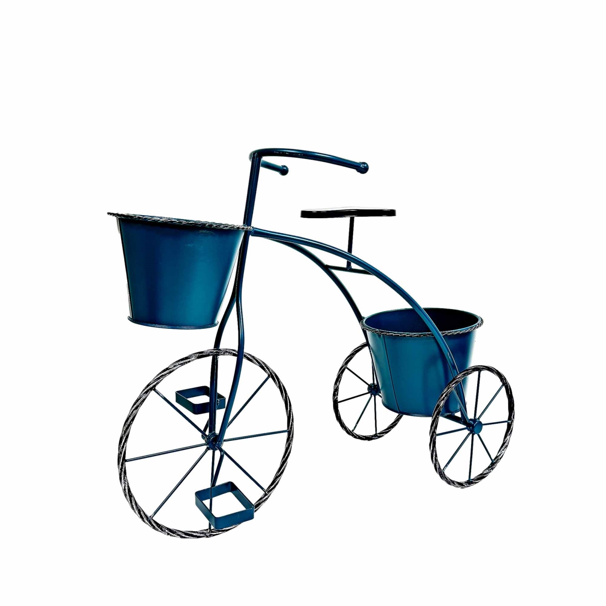 BM-JF2079 Turquoise Tricycle With 2 Pots Plant Stand