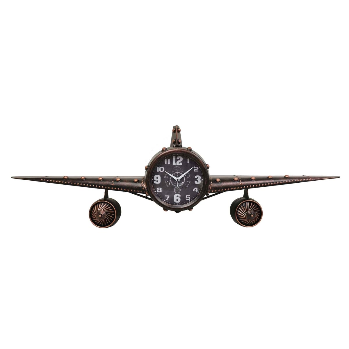 BM-WC1971 Oversize Metallic Airplane Wall Clock