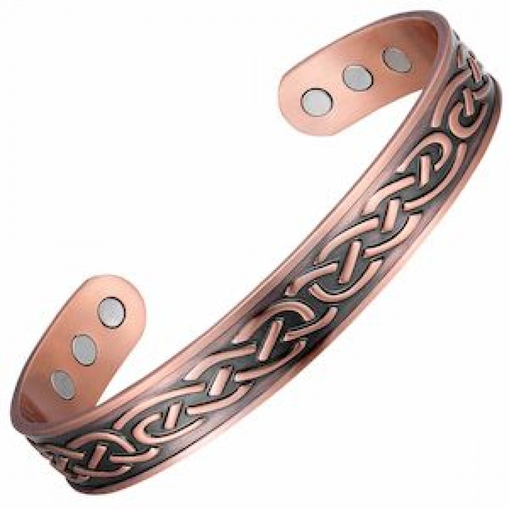 MJ-KSBG40 Traditional Braided Pattern Copper Bangle