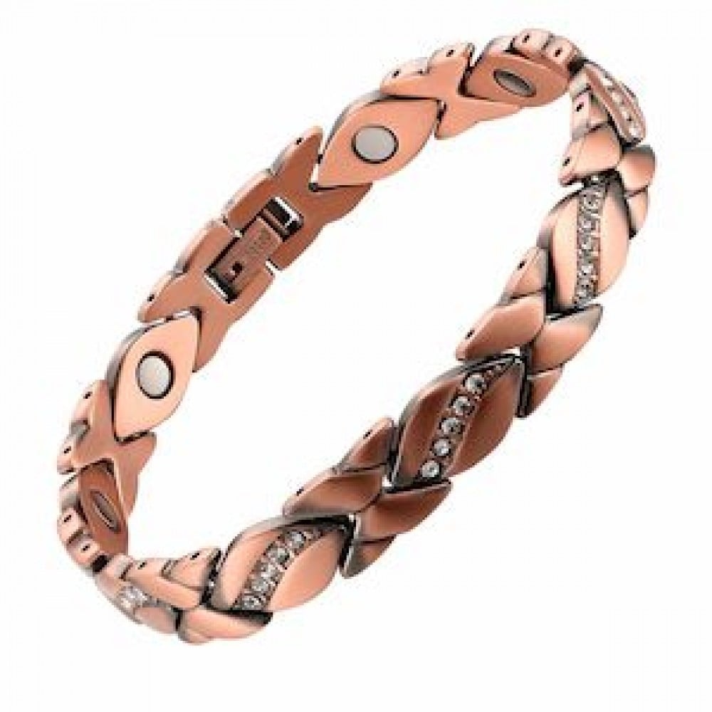 MJ-KSBR144 Evil Eye Stoned Pattern Copper Bracelet