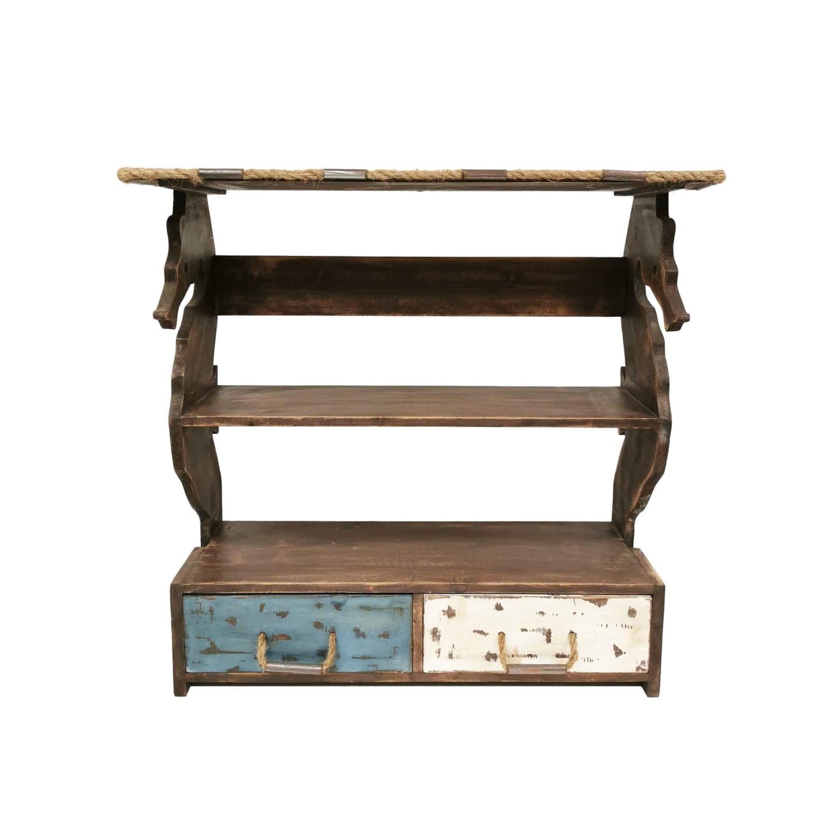 BM-WA0990 Coastal Look Seahorse Sides Wall Shelf