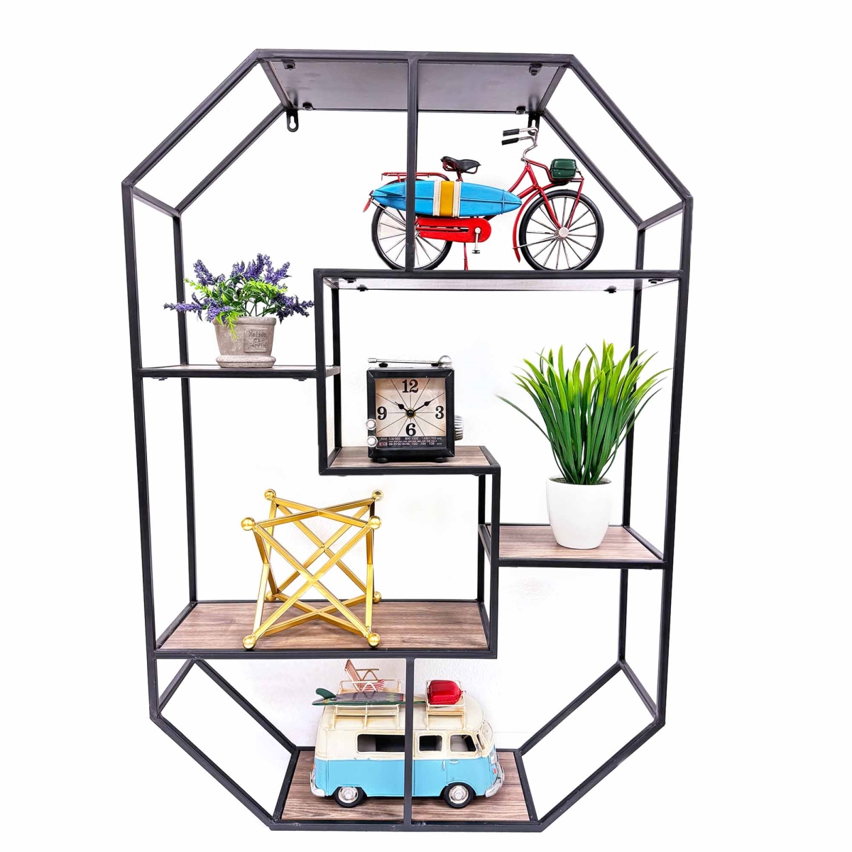 BM-JF2072 Octagonal Shaped Wall Shelf
