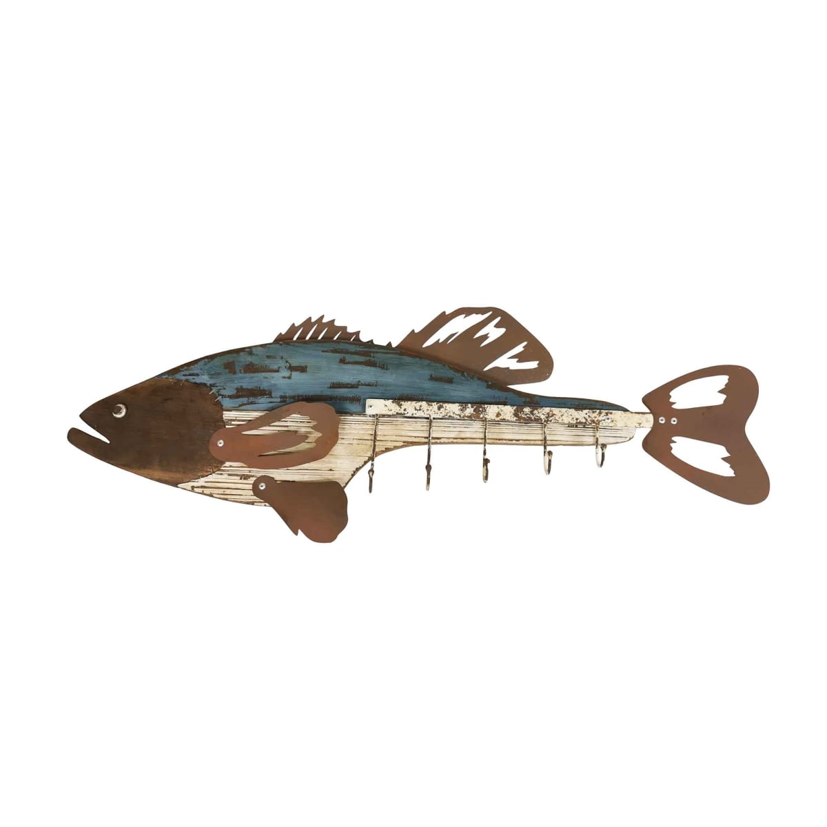 BM-WA0986 Bass Shaped With 5 Hooks Wall Mount Key Holder