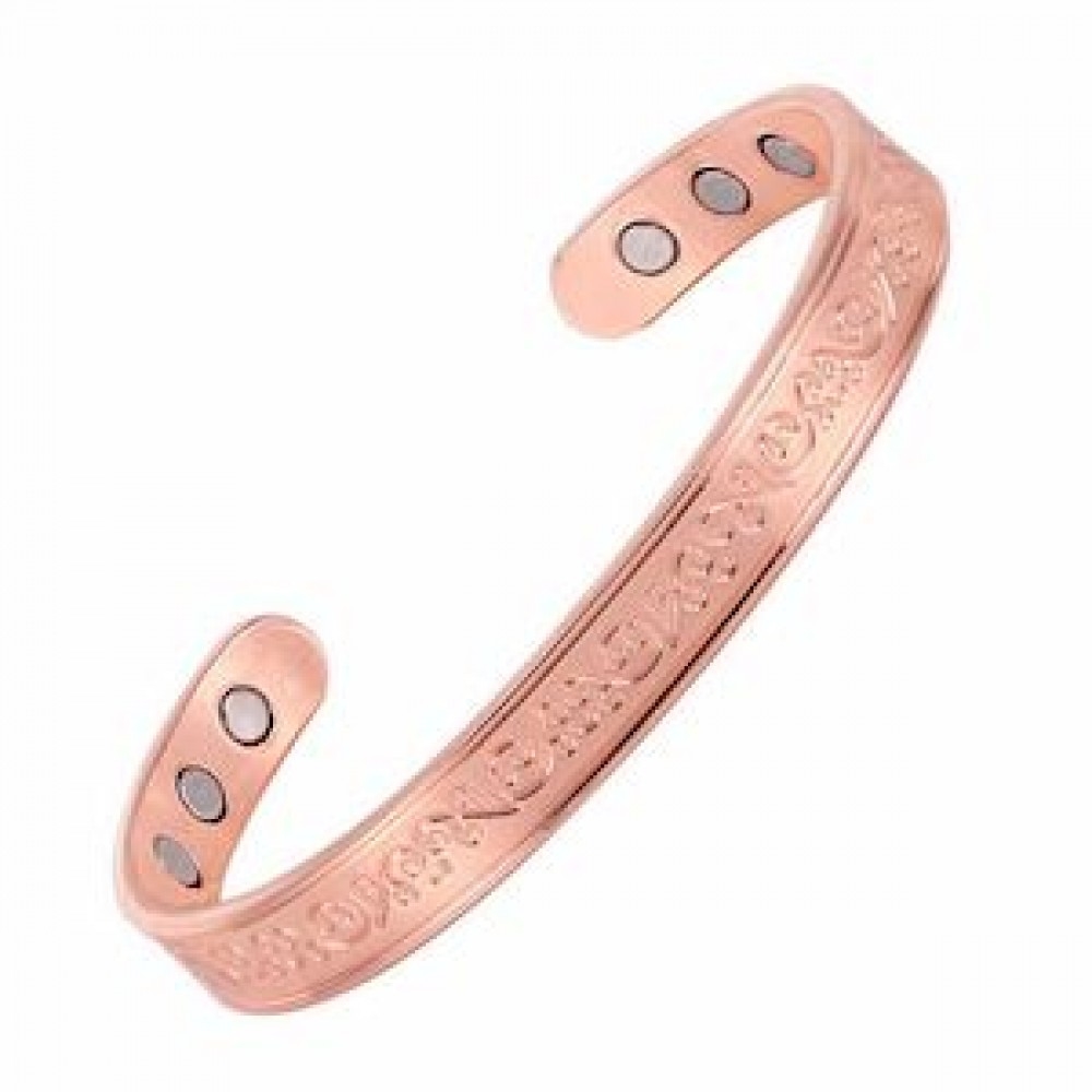 MJ-KSBG51 Beautiful Scrollwork Pattern Copper Bangle