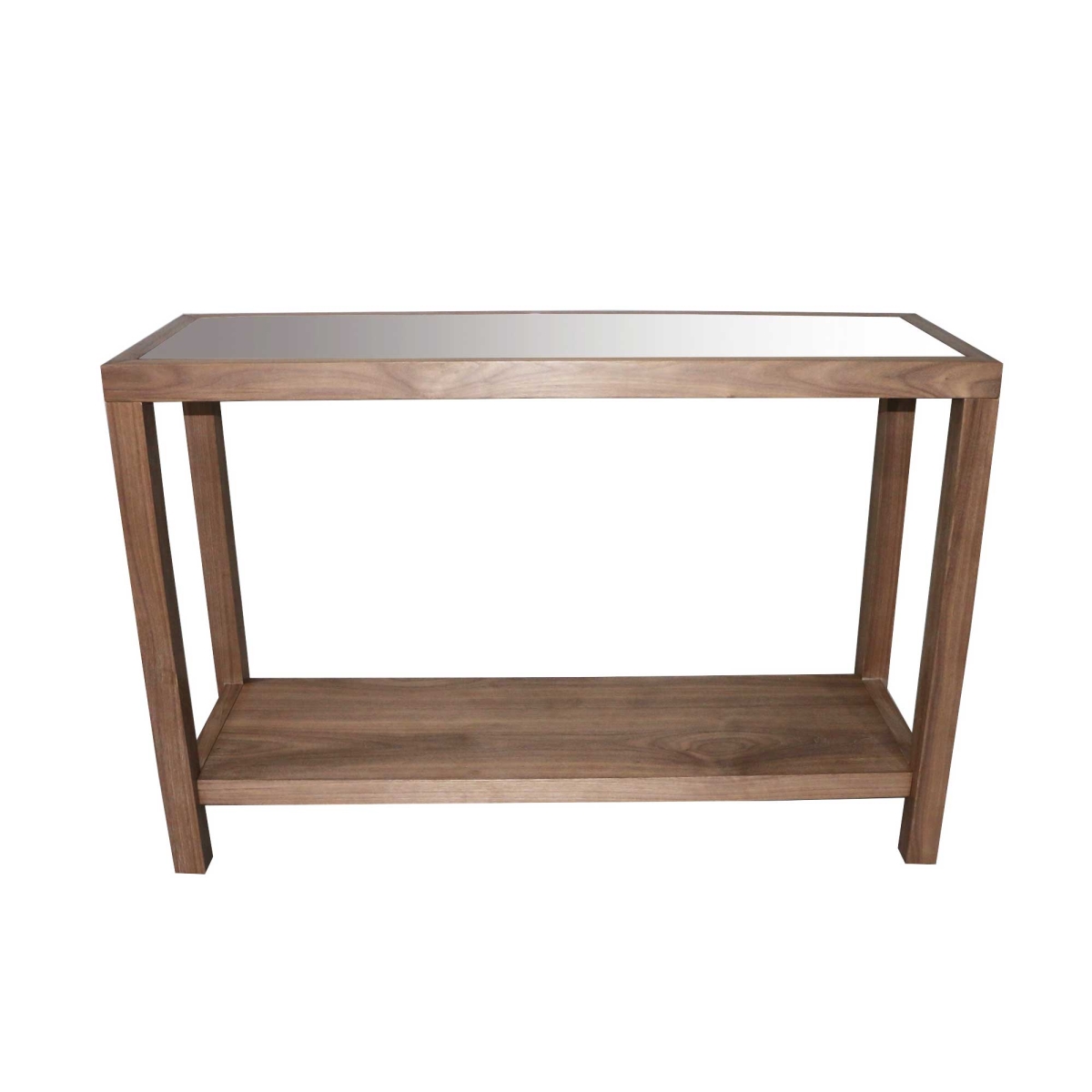 BM-WA3059 Walnut Frame With Glass Tabletop Console Table