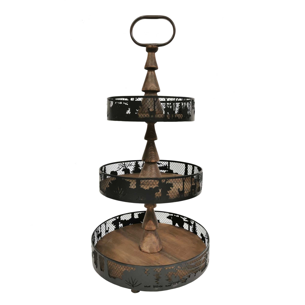 Picture of MDR Trading Inc. BM-WA0994 3 Tiered Forest Theme With Handle Tray
