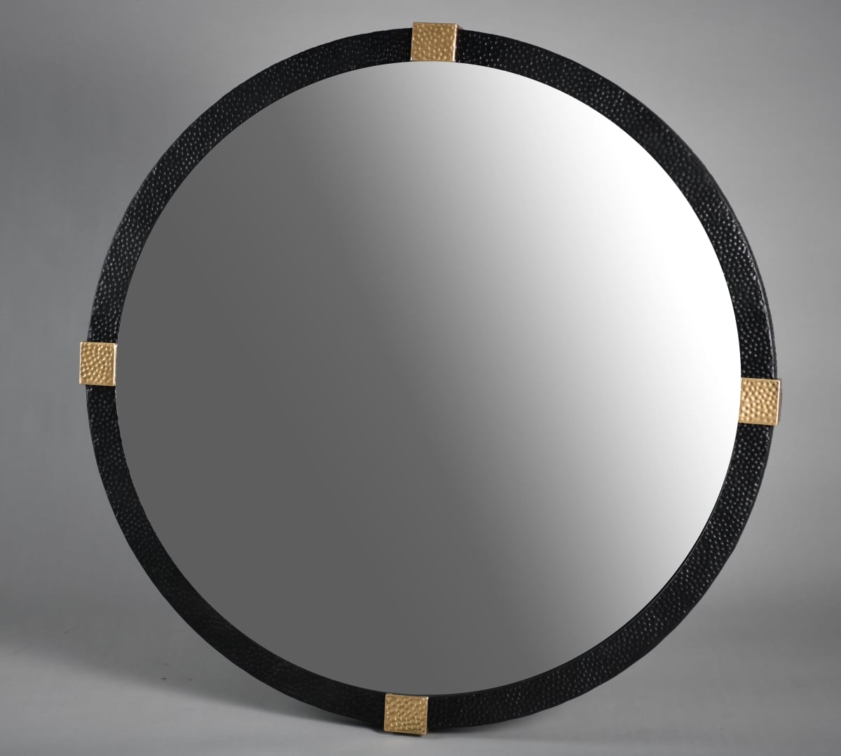 BM-WA3060 Ironbound Black And Gold Metal Wall Mirror