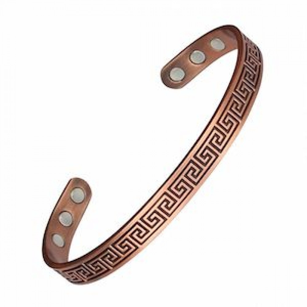 MJ-KSBG22 Greek Key Patterned Copper Bangle