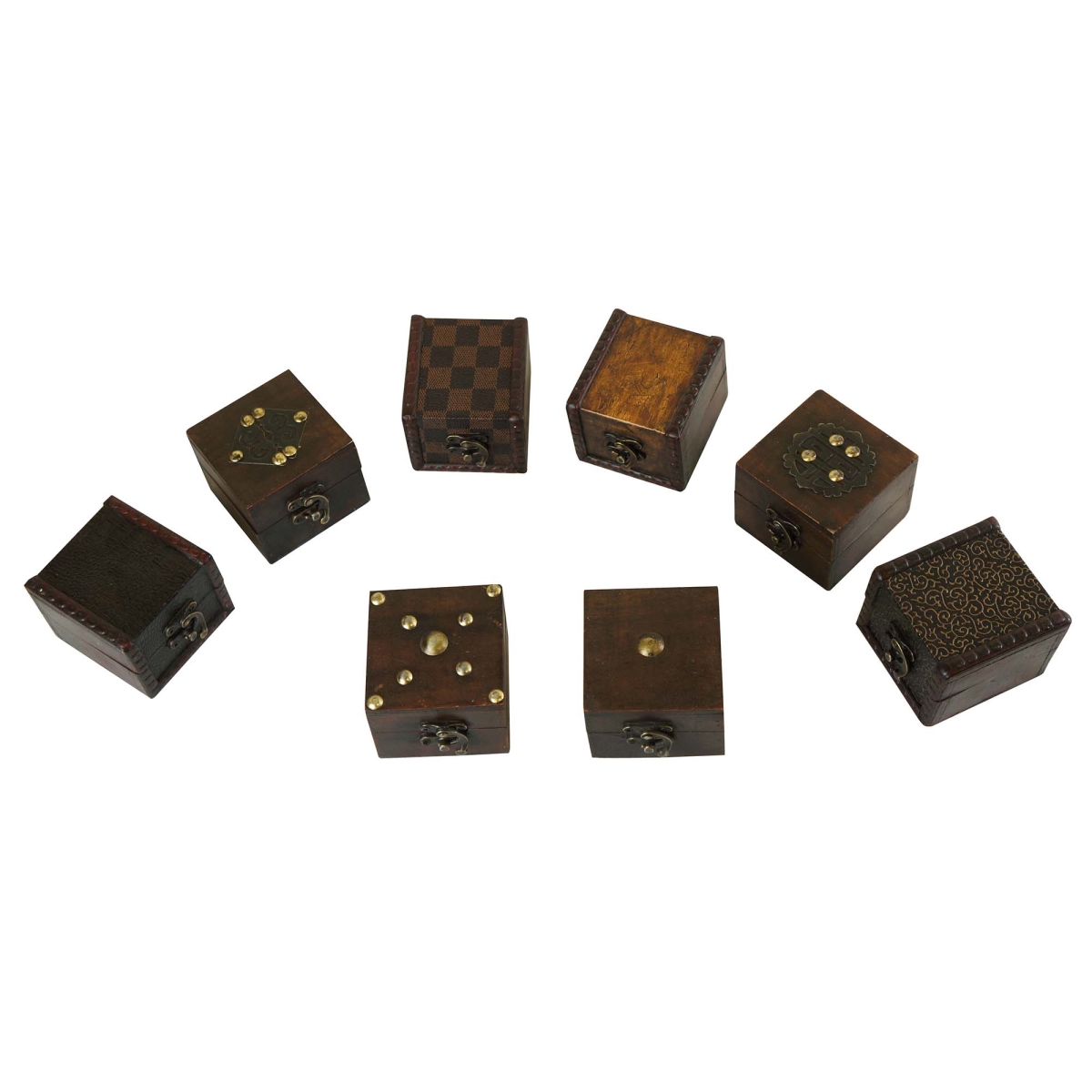 BM-FZW17111 Set Of 8 Assorted Patterns Mini Decorative Boxes