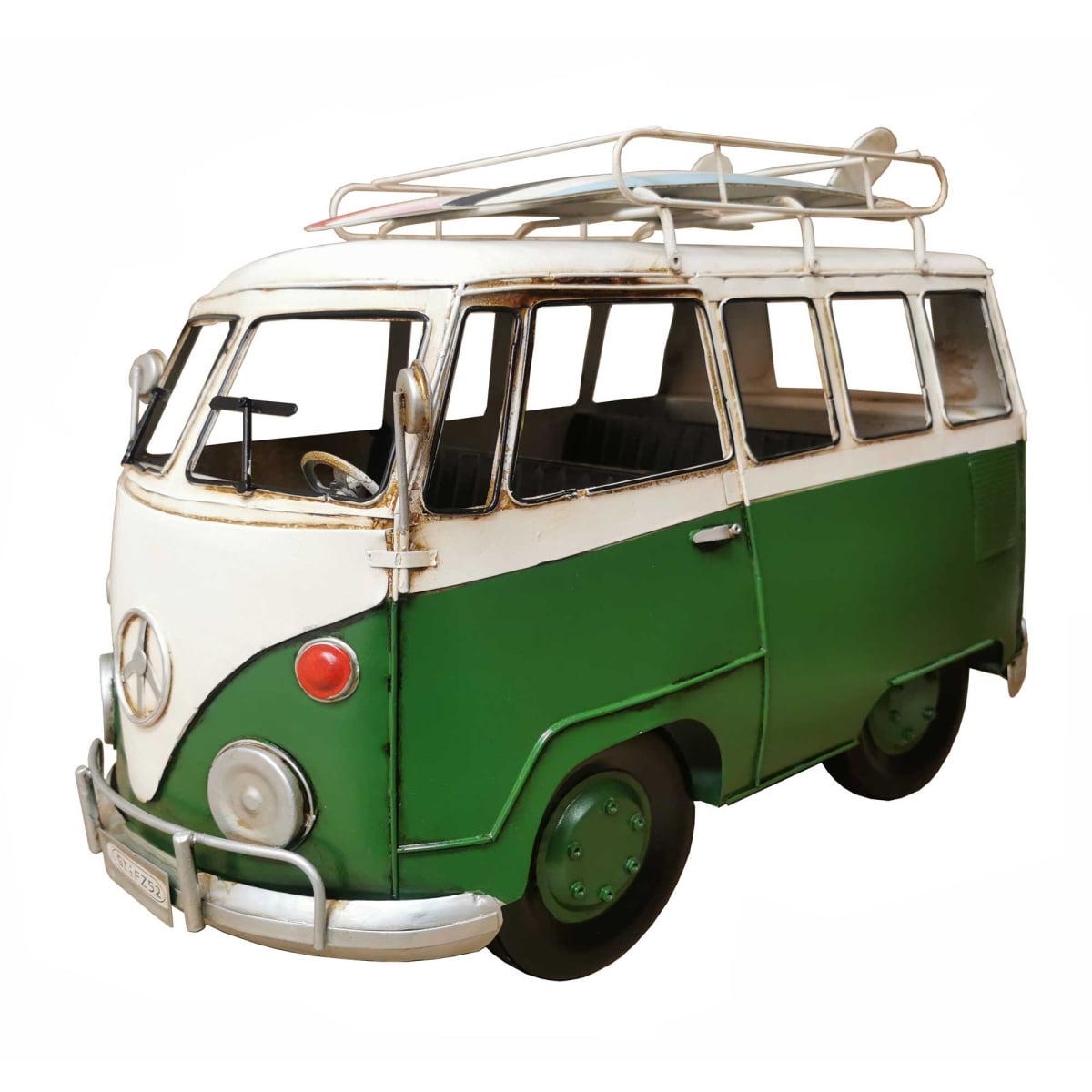 BM-YW1970 Vintage Camper Bus With Surfboards Decoration