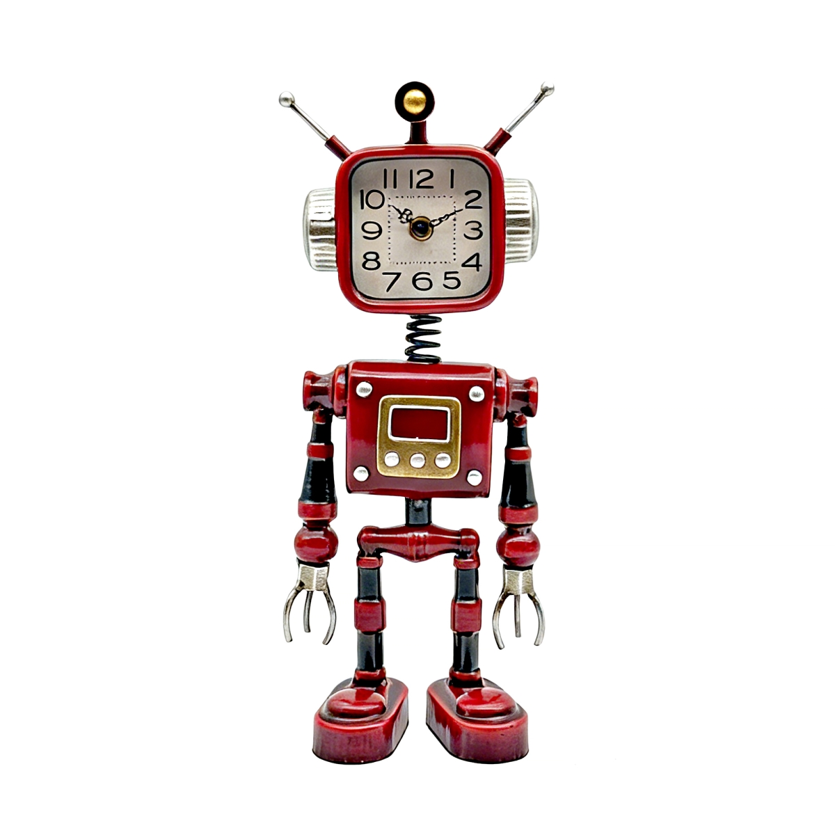 BM-TC3039 Industrial Steampunk Red Robot Table Clock