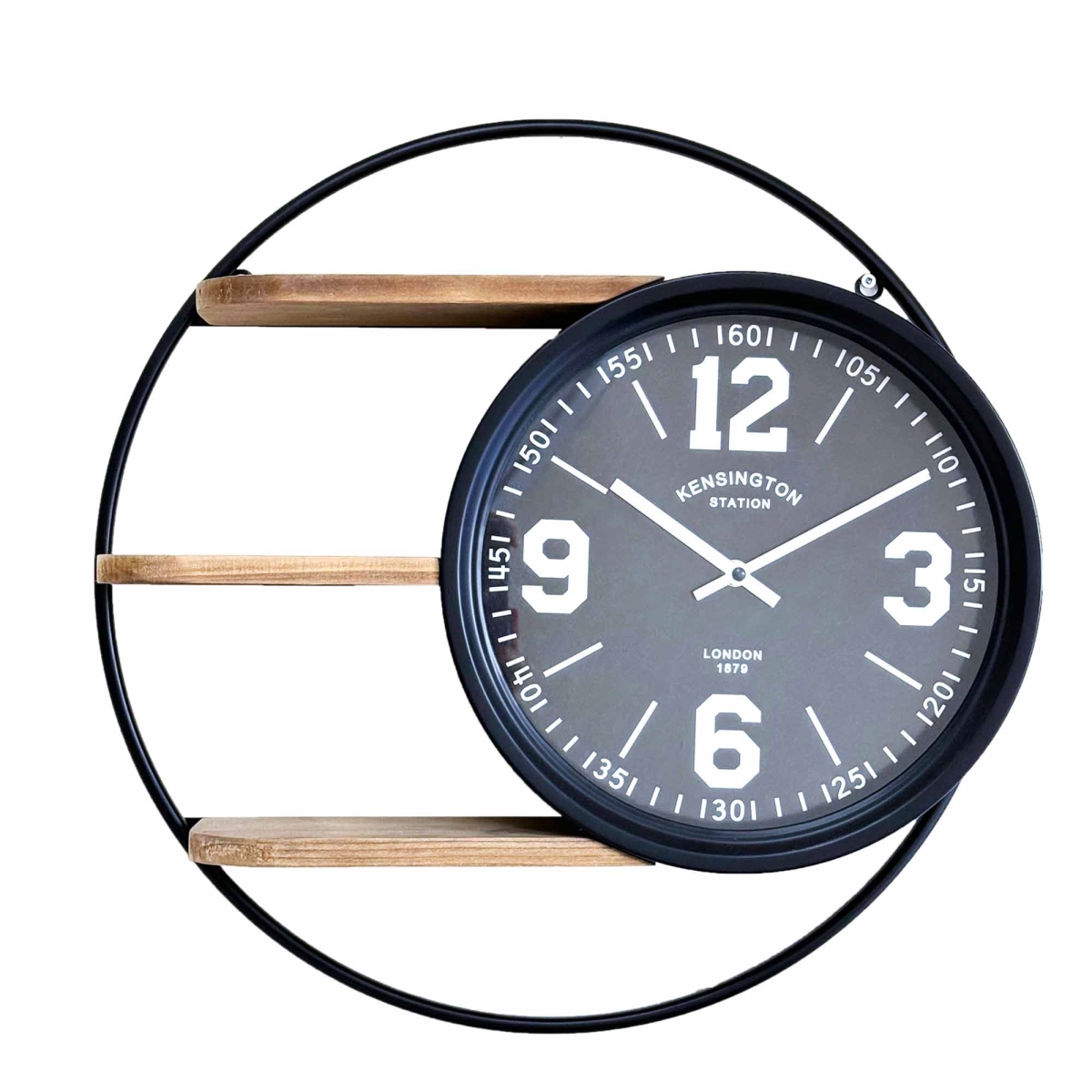 BM-WC1956 Classic Round Wall Clock With Three Shelf