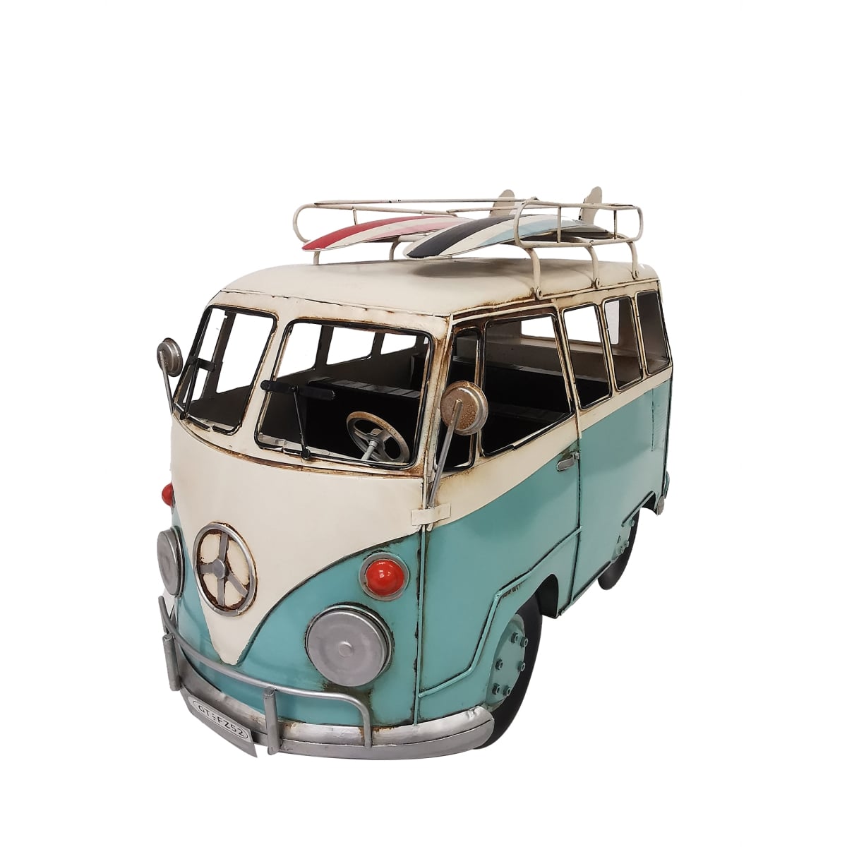 BM-YW1952 Vintage Camper Bus With Surfboards Decoration