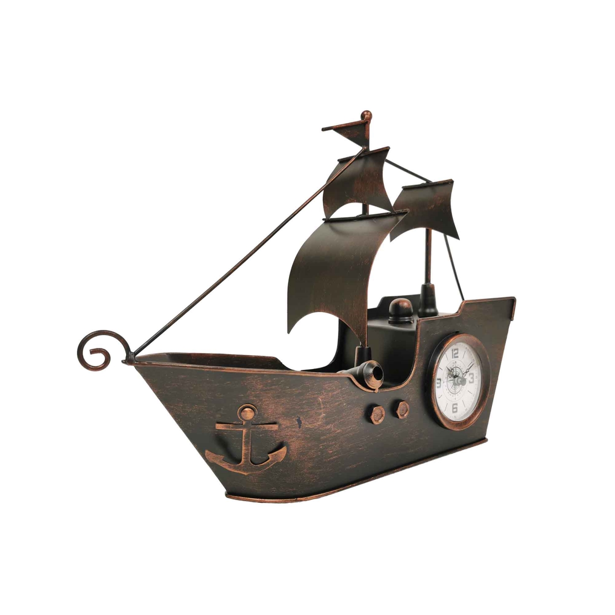 BM-TC3007 Brush Brown Sailing Ship Table Clock