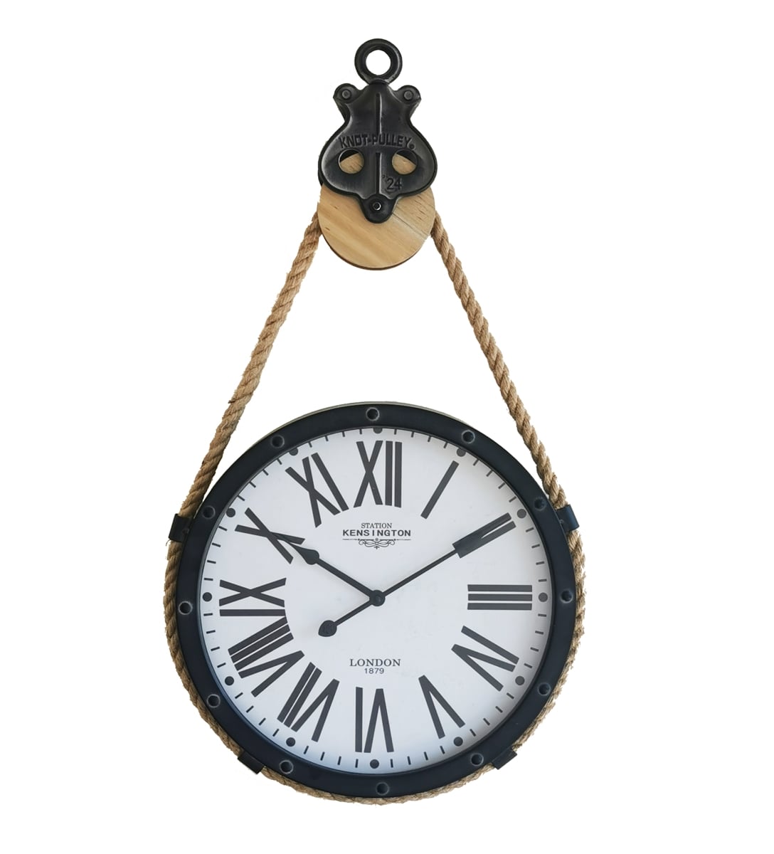 BM-WC1959 Boat Pulley With Roman Numerals Wall Clock