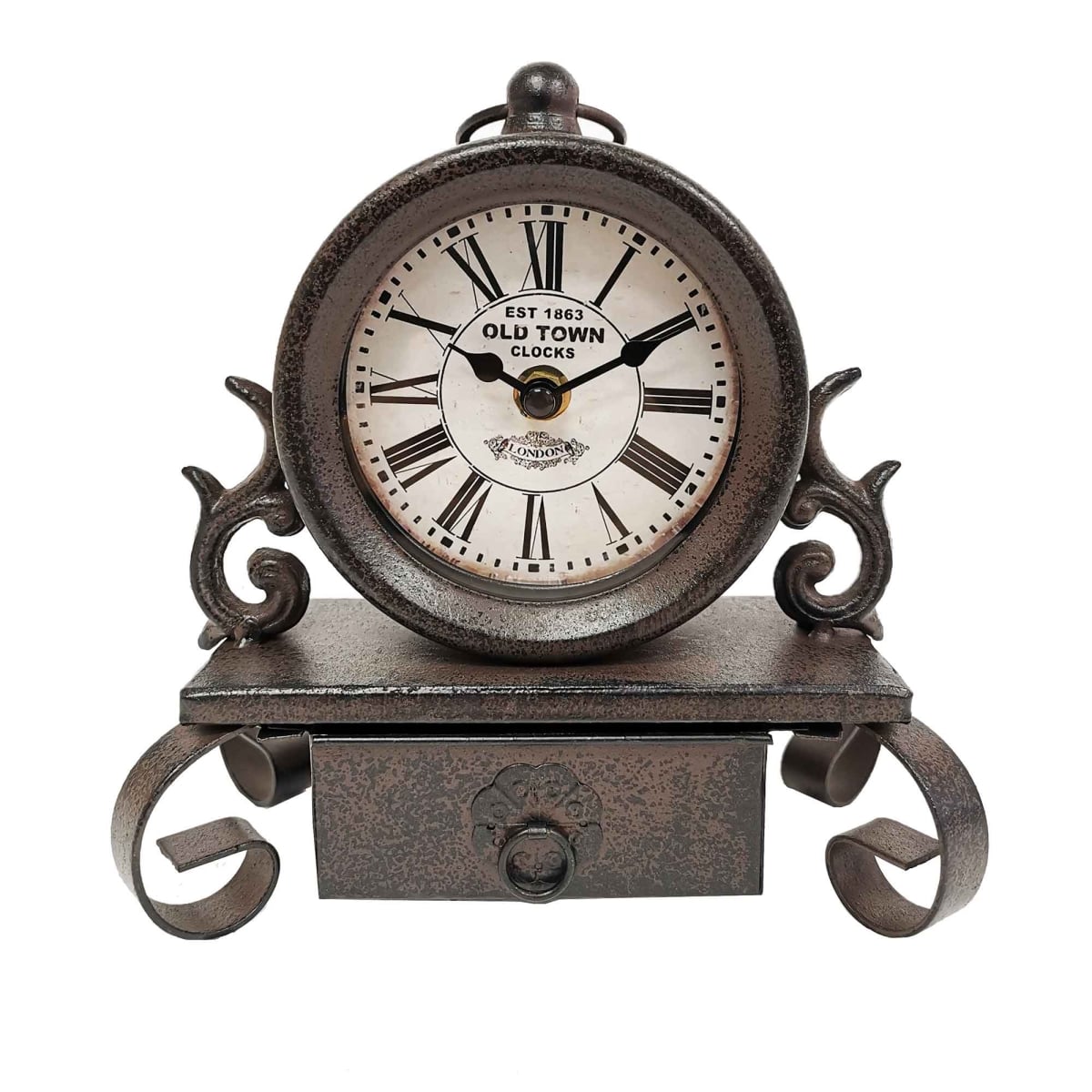 BM-TC1970 Old Town Clocks With Roman Numerals And Drawer Table Clock