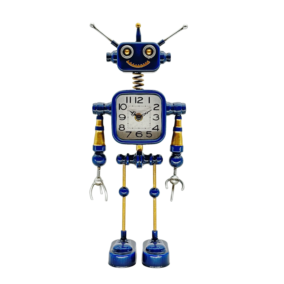 BM-TC3037 Industrial Steampunk Blue Robot Table Clock Clock