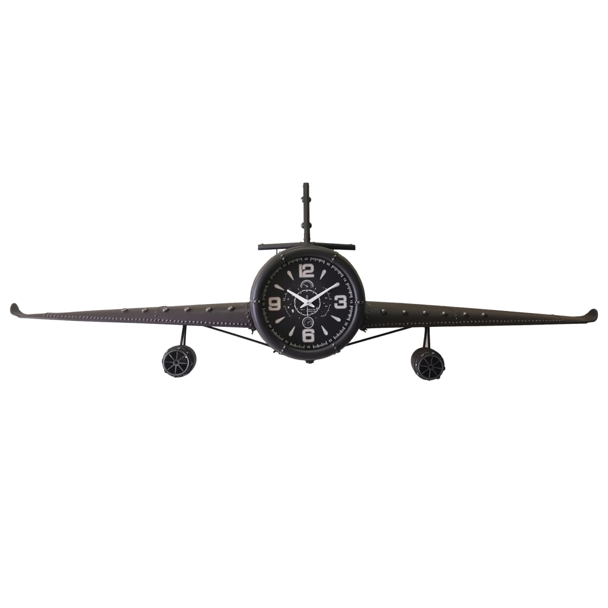 BM-YW1805 Long Wings Antique Brown Airplane Wall Clock