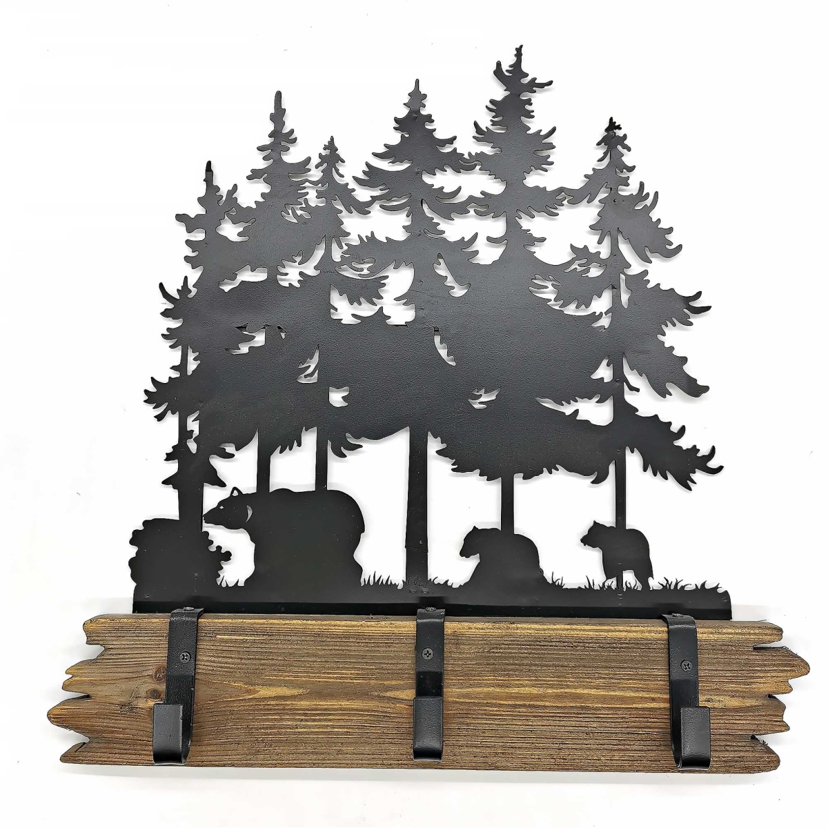 BM-WA0918 Bears In The Forest With 3 Hooks Wall Hook