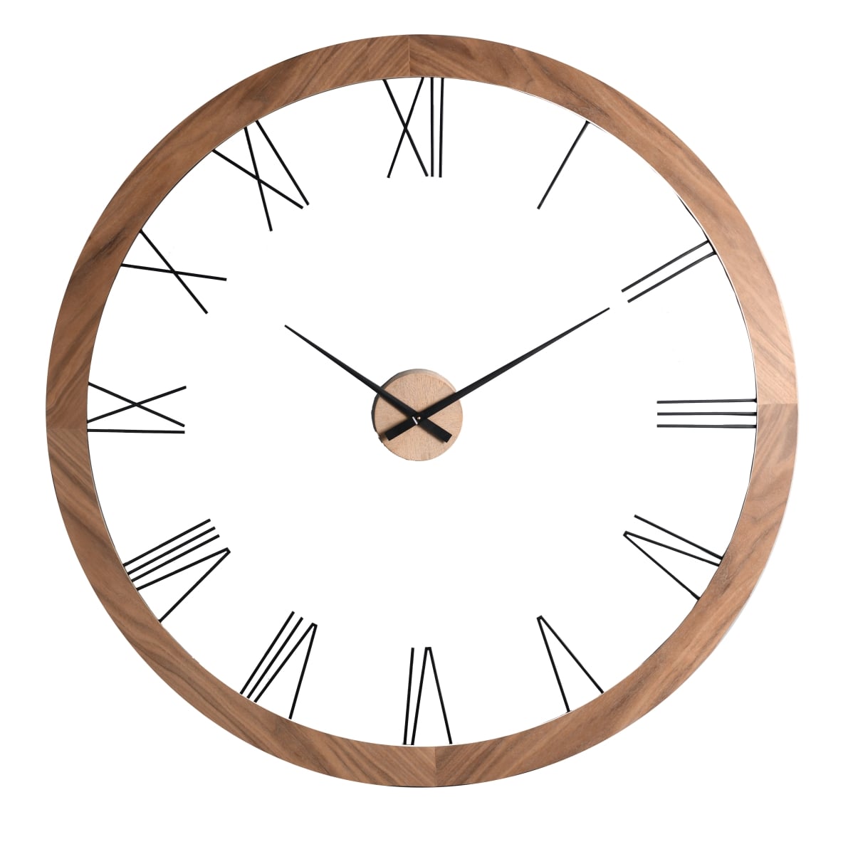 BM-WC1110 Wood Framed With Roman Numerals Wall Clock