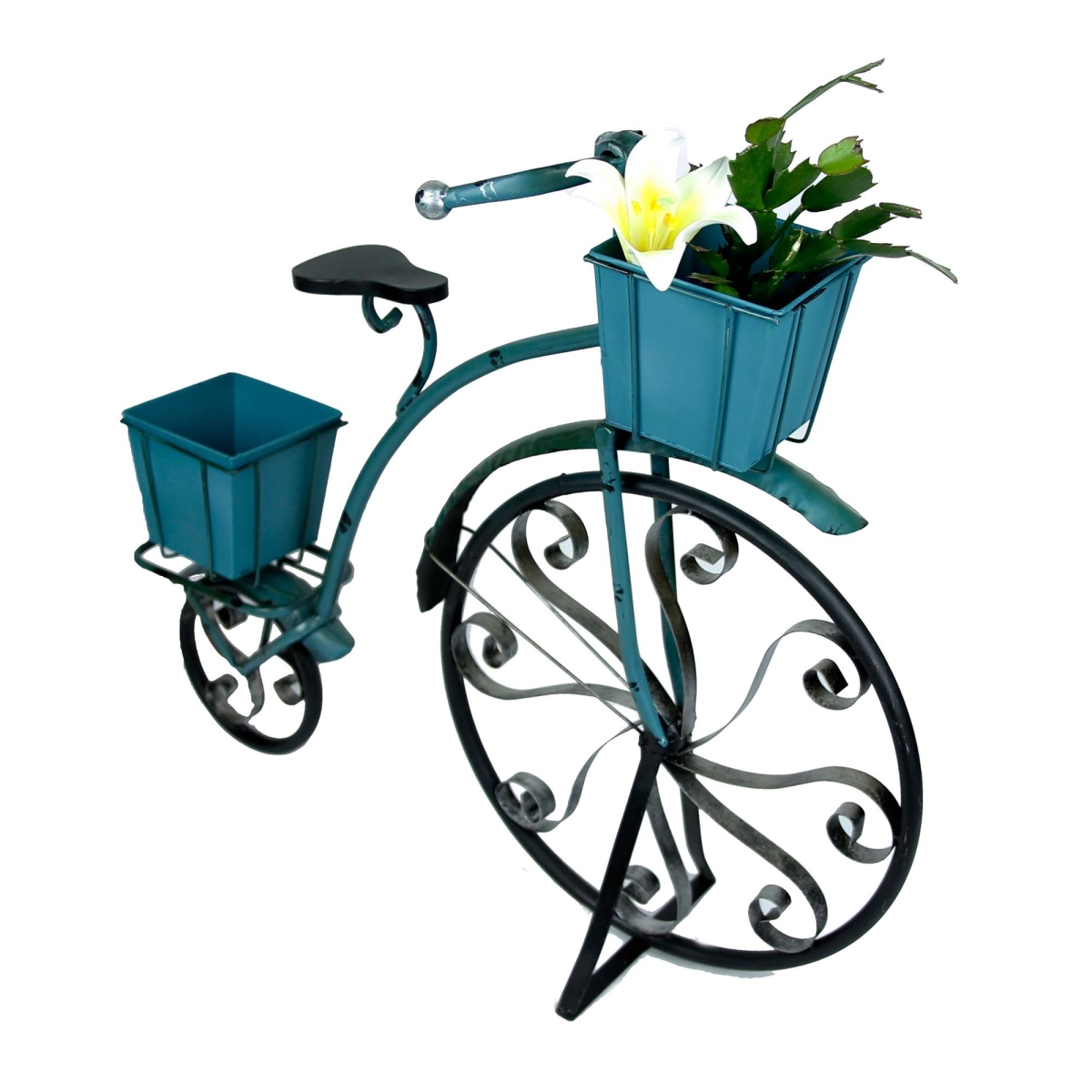 BM-PH3609 Bicycle With Two Square Flower Pots Plant Stand