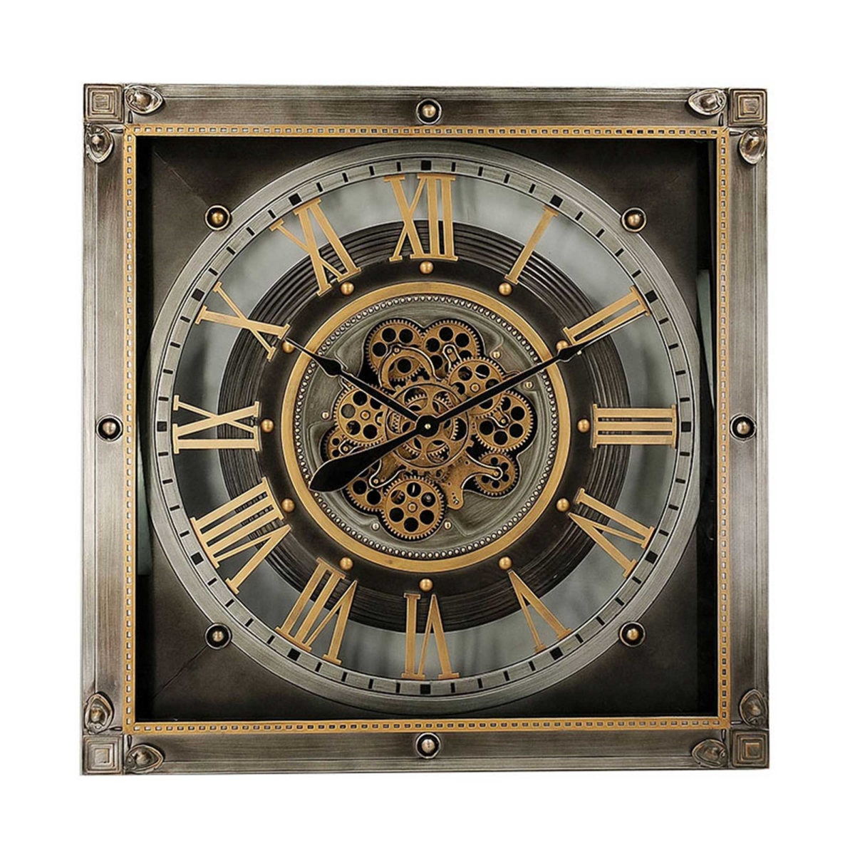 BM-WC1107 Moving Gears With Roman Numerals Wall Clock