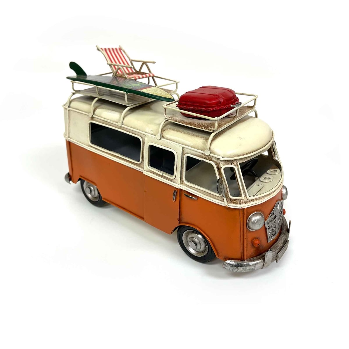 BM-RD2049 Camper Van With Beach Items On Roof Rack Figurine