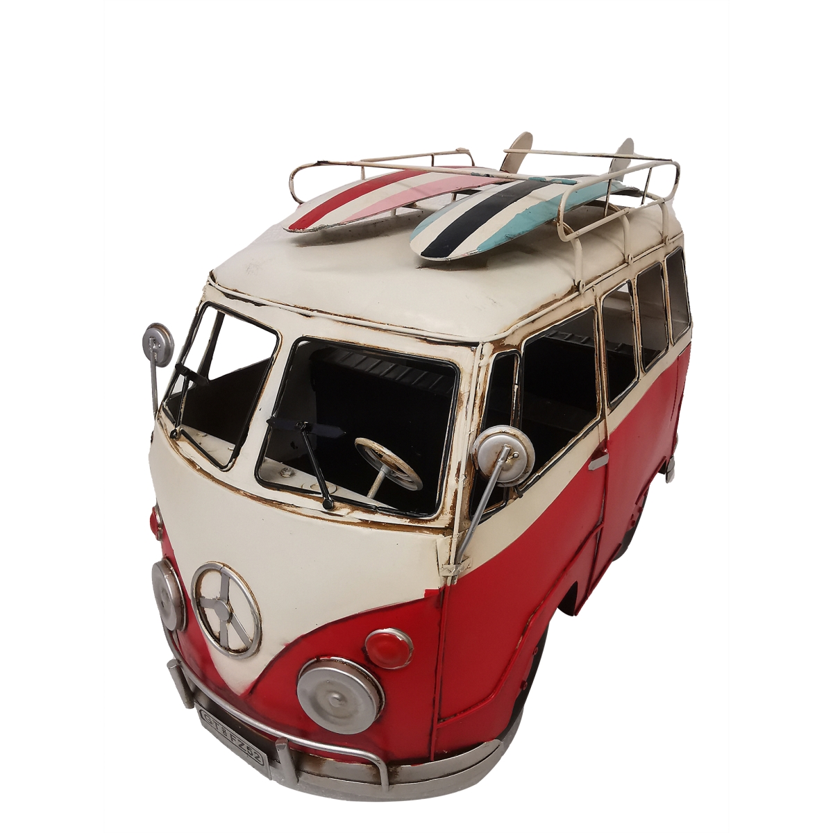 BM-YW1951 Vintage Camper Bus With Surfboards Decoration