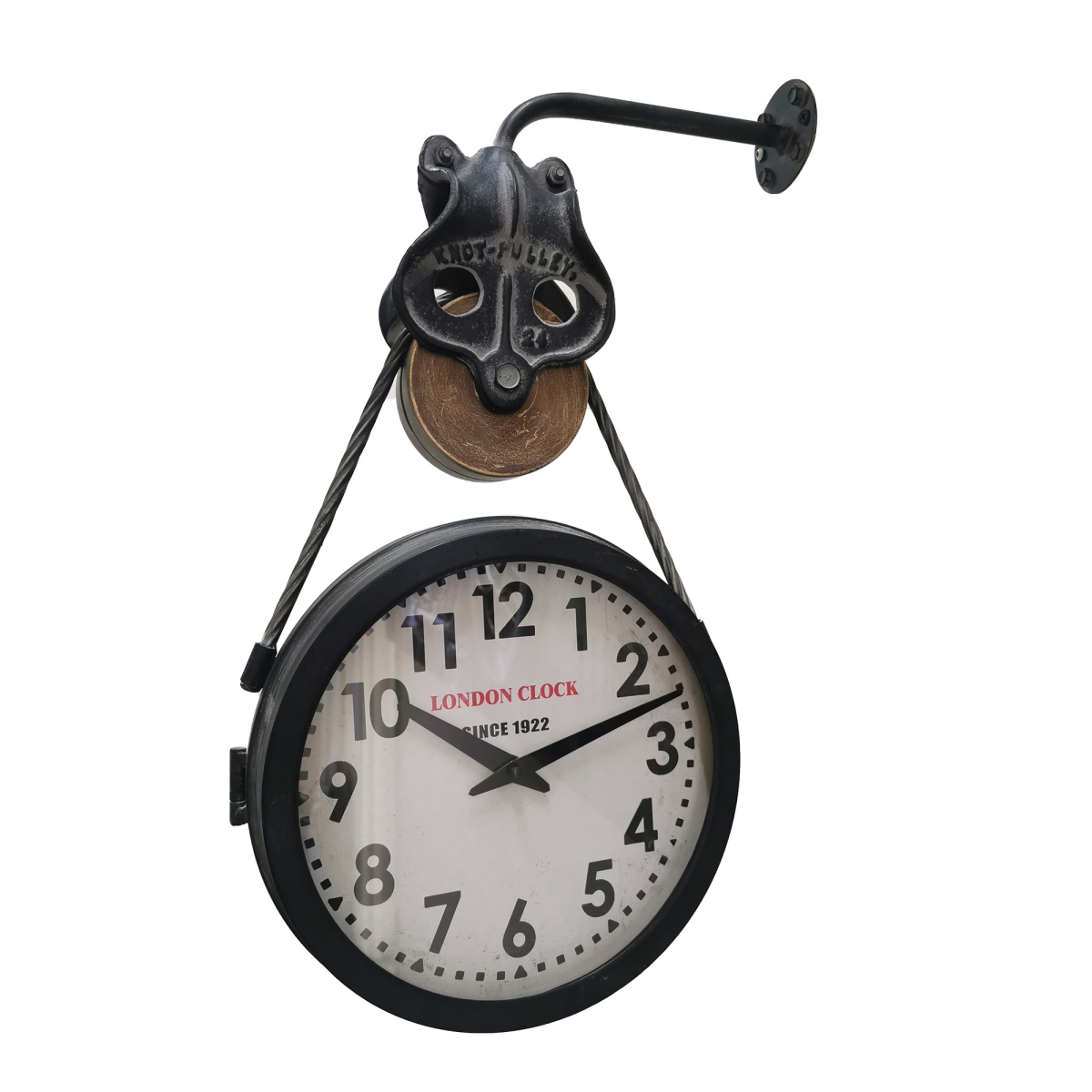BM-TC1986 Double Face On A Pulley Wall Mount Clock