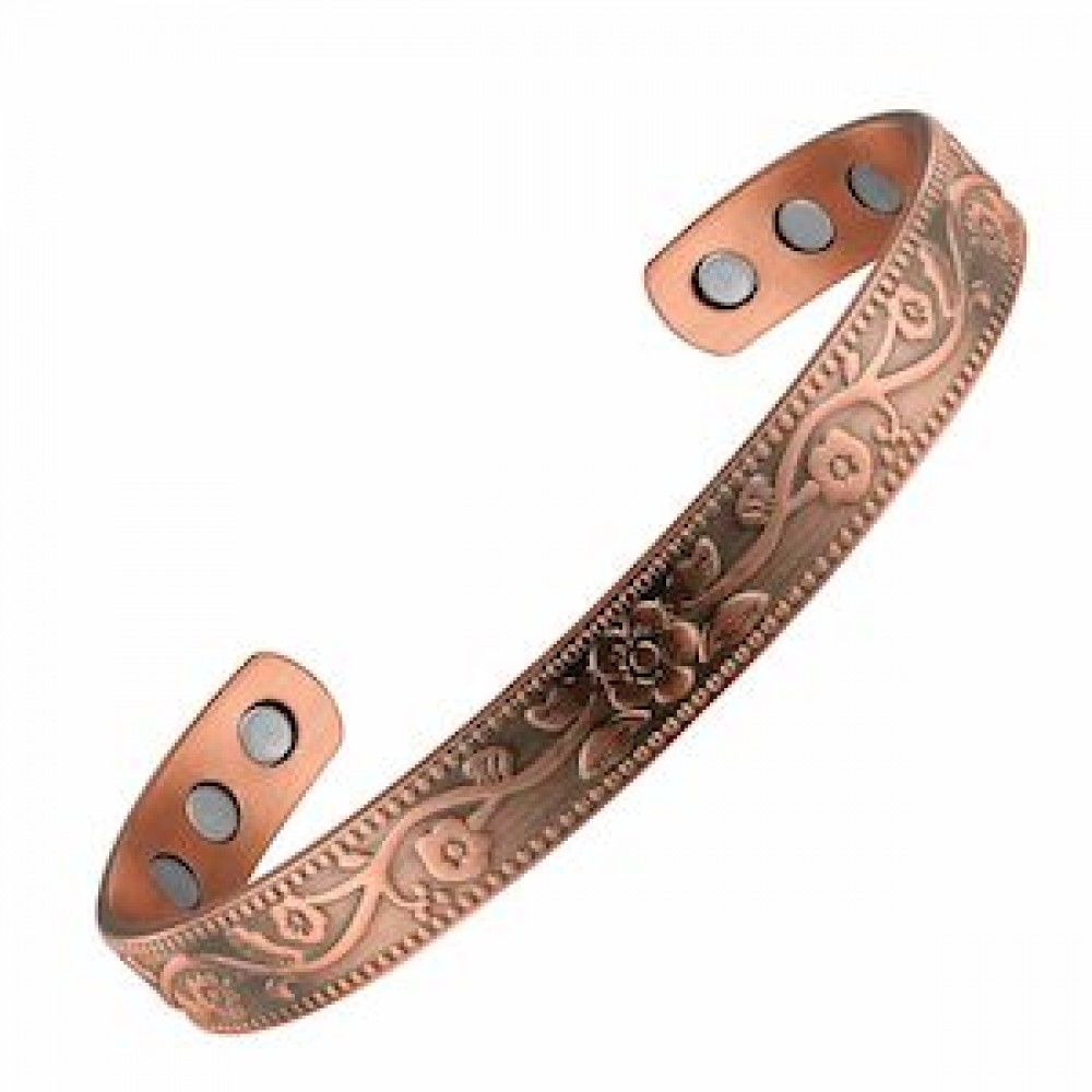 MJ-KSBG39 Floral Pattern Copper Bangle