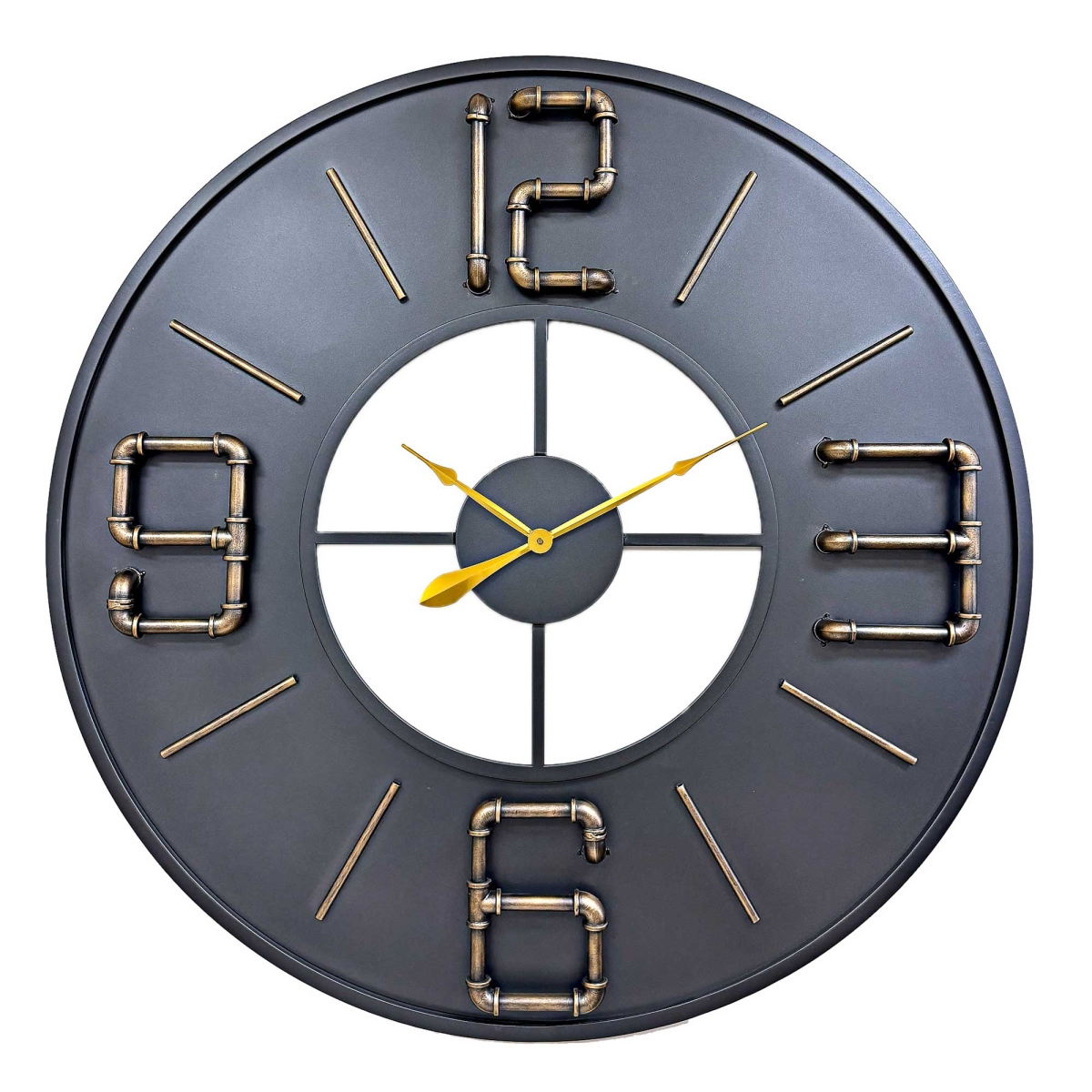 BM-WC1997 Oversized With Industrial Pipe Numbers Wall Clock
