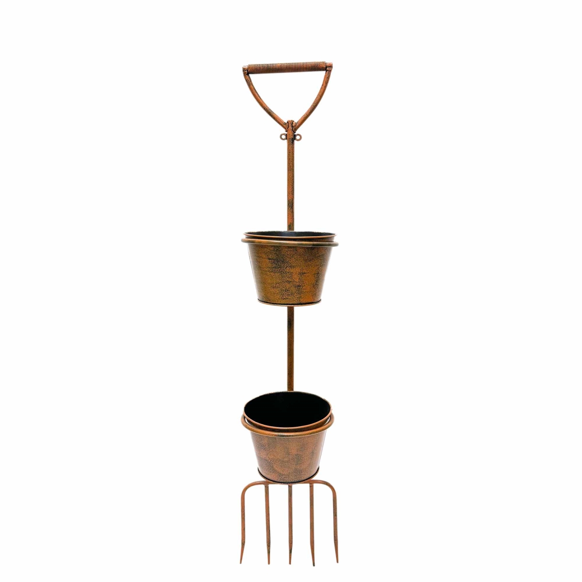 BM-JF2073 Pitchfork Shape With 2 Pots Wall Plant Stand