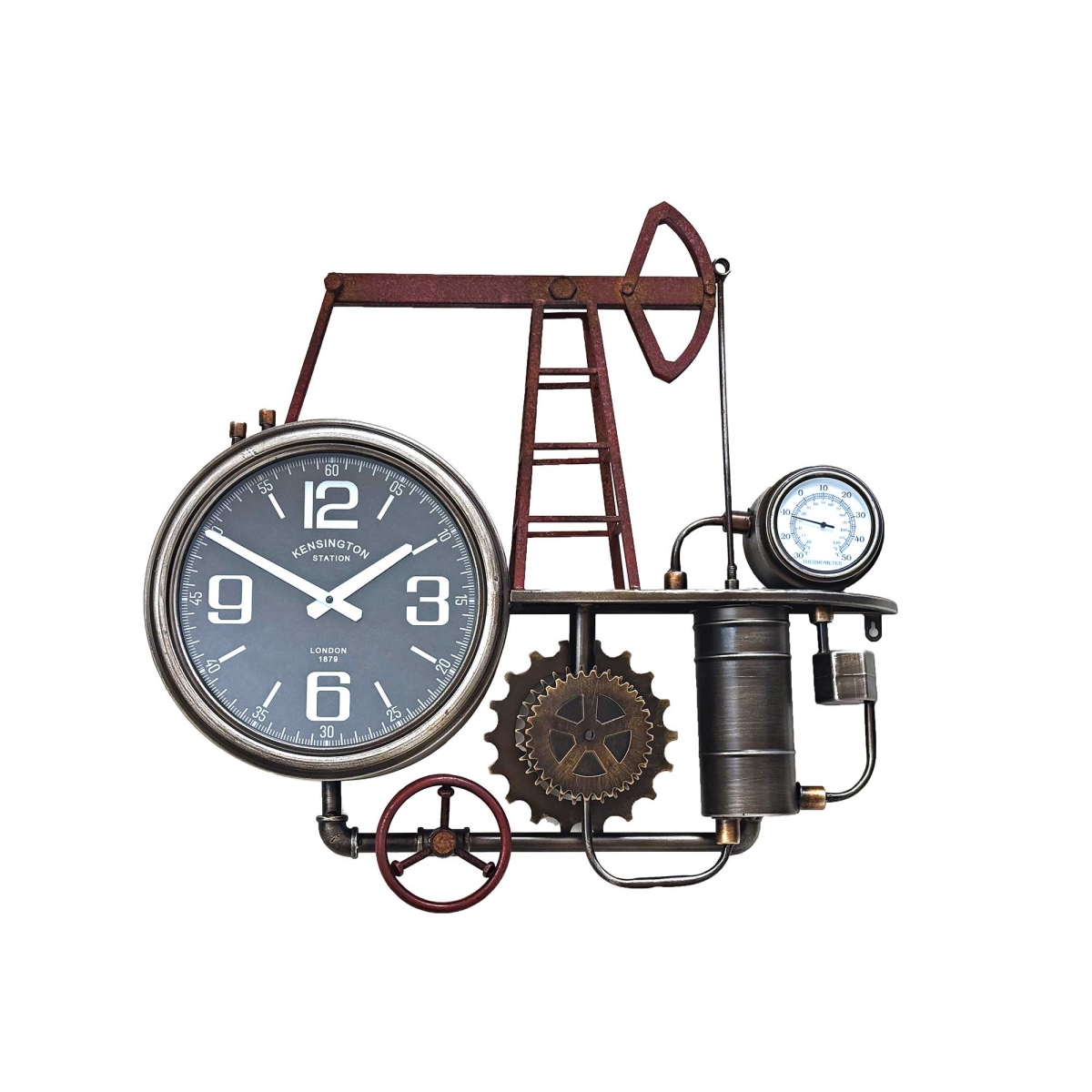 BM-WC1993 Oil Derrick Industrial Steampunk Wall Clock