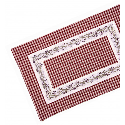 13 x 54 in. Fused Table Runner, Berryvine Burgundy