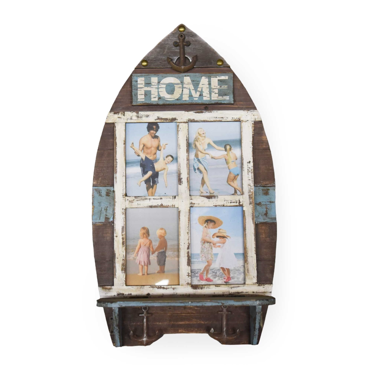 BM-WA0910 Wooden Surfboard With Shelf Wall Photo Frame