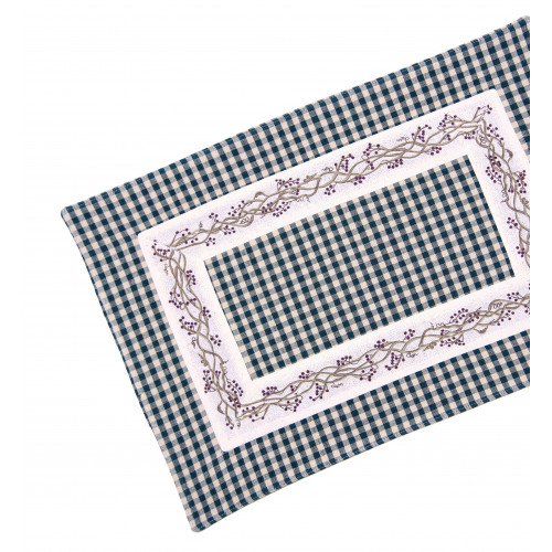 13 x 36 in. Fused Table Runner, Berryvine Green