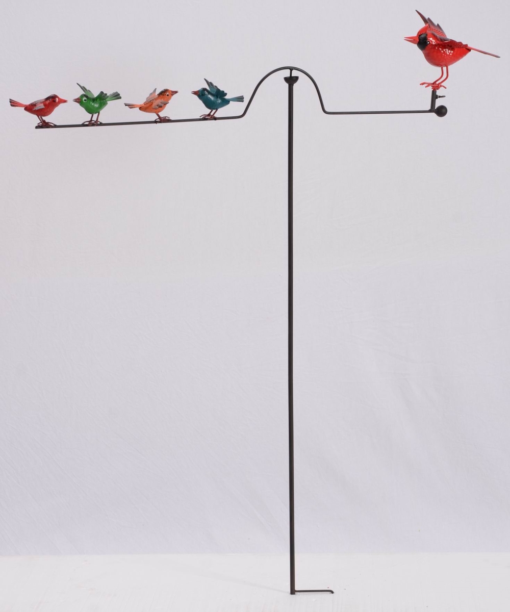 BM-GD6233 Birds Balancing On A Wire Garden Stake