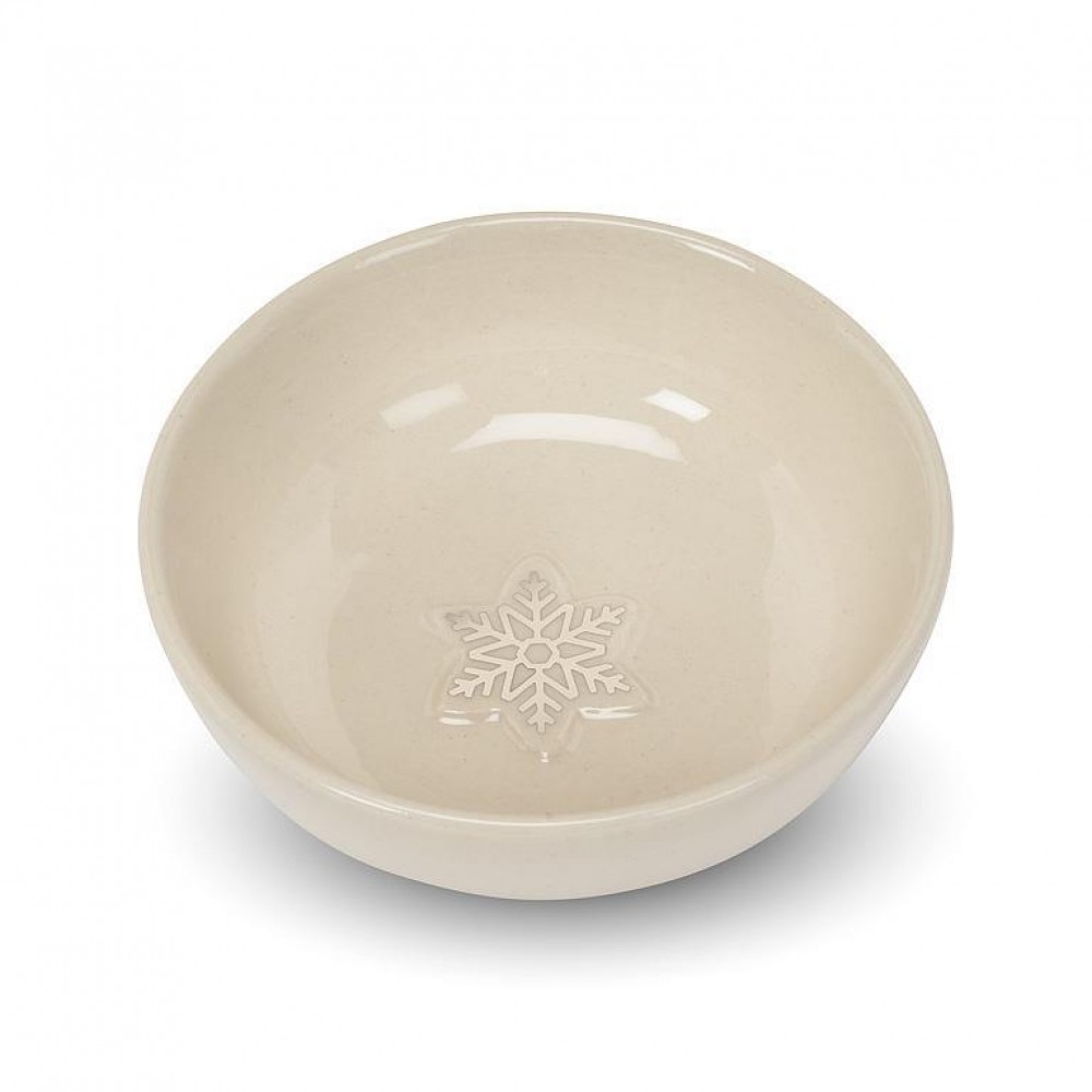 AB-27-SMIDGEN-FLAKE Silver Snowflake On Mini Bowl