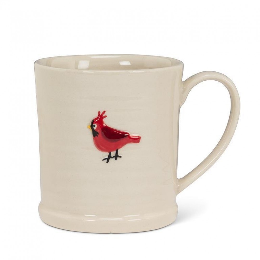 AB-27-TEENSY-CARD Cardinal On Rimmed Mug