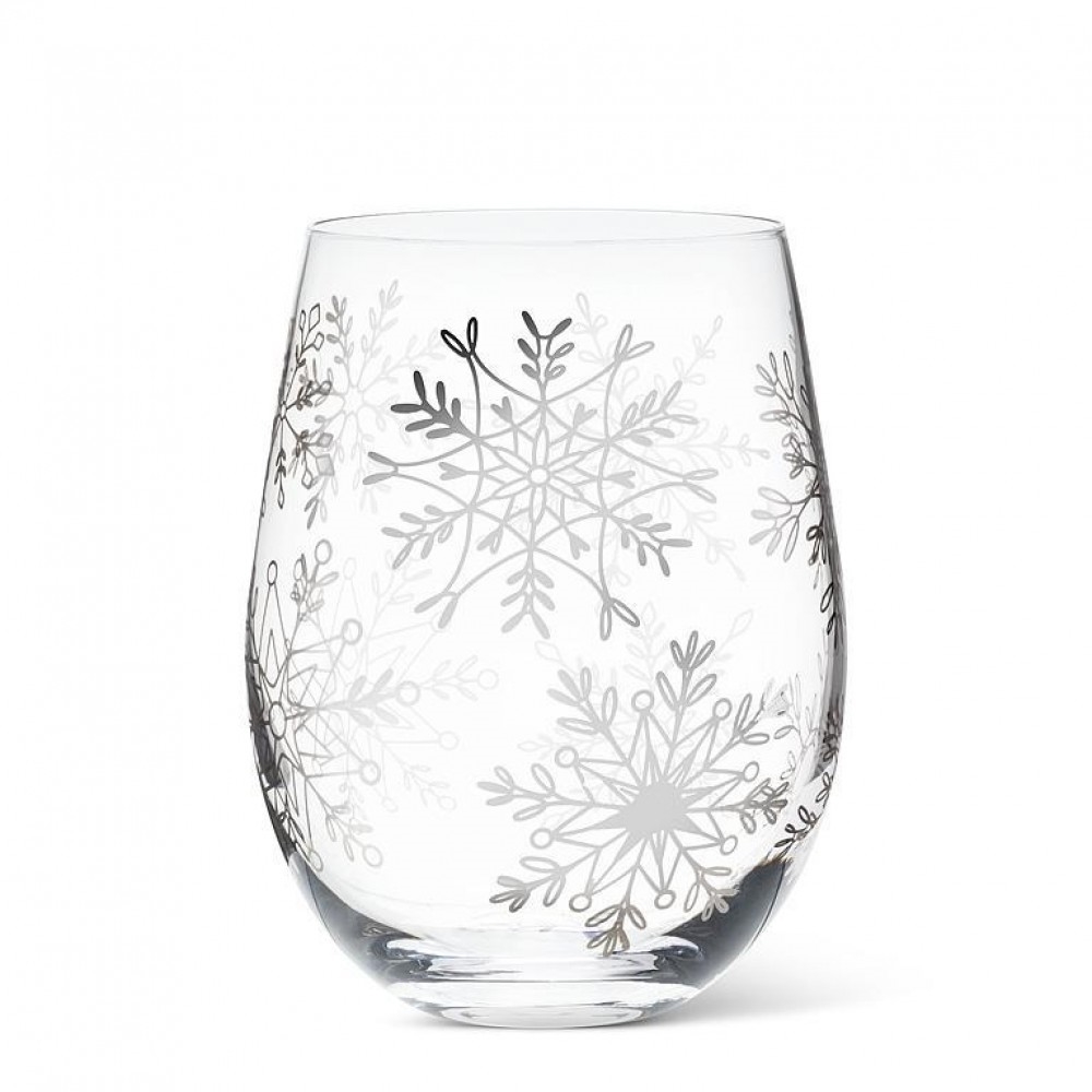 AB-27-NEIGE-SG Snowflakes Stemless Wine Glass