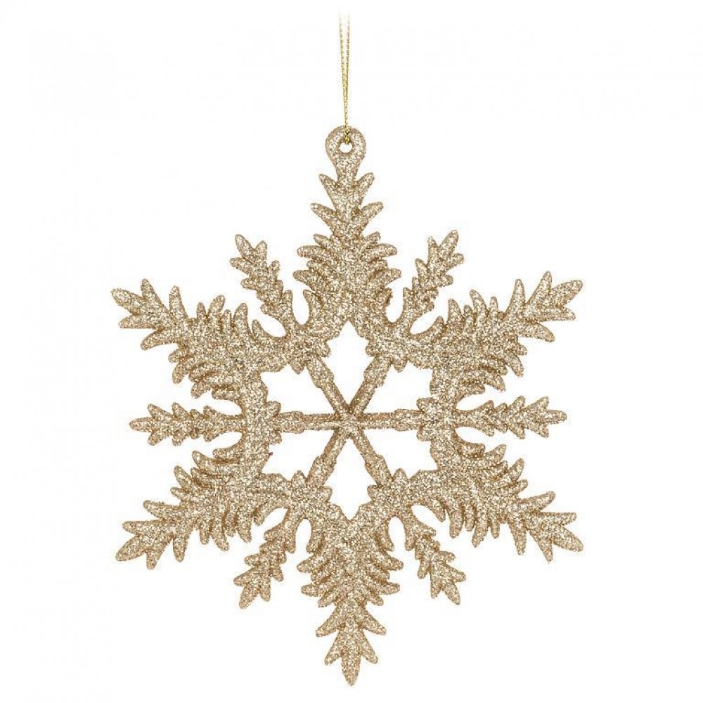 AB-27-SPARKLE-875 Glitter Intricate Snowflake Ornament