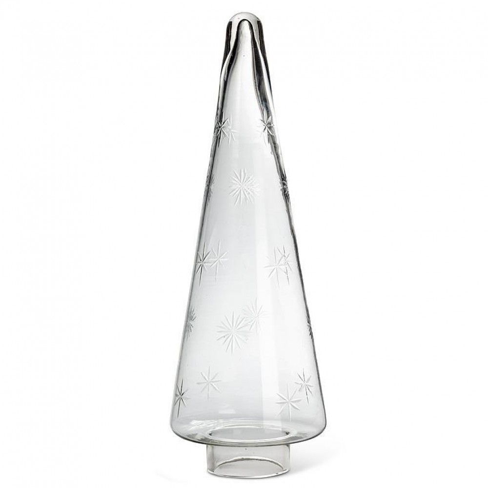 AB-94-REGENCY-03-CLEAR Large Cut Star Clear Cone Tree Figurine