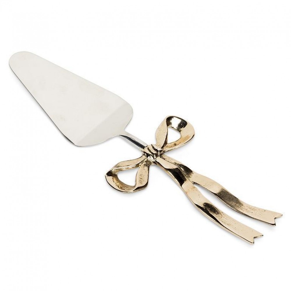Picture of MDR Trading Inc. AB-36-RIBBON-CAKE-GOLD Ribbon Handle Cake Server