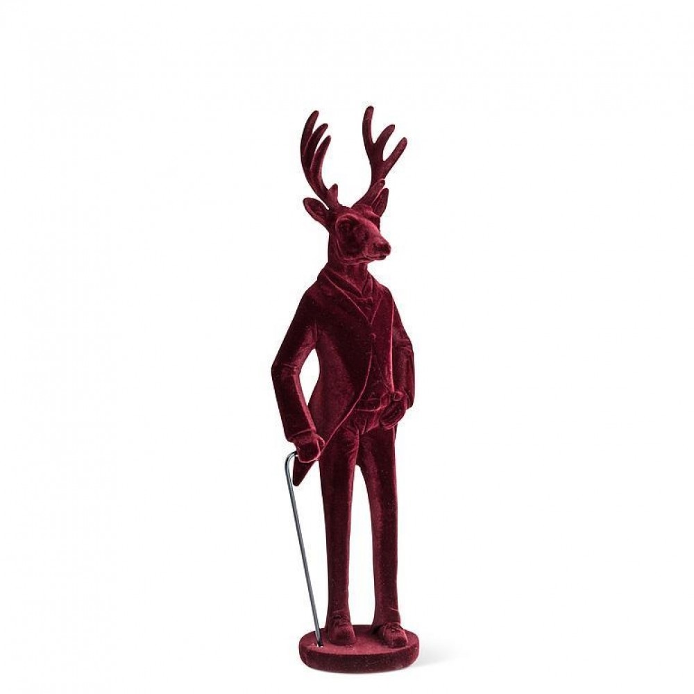 AB-27-BESPOKE-5831-BURG Stag Standing With A Cane Figurine