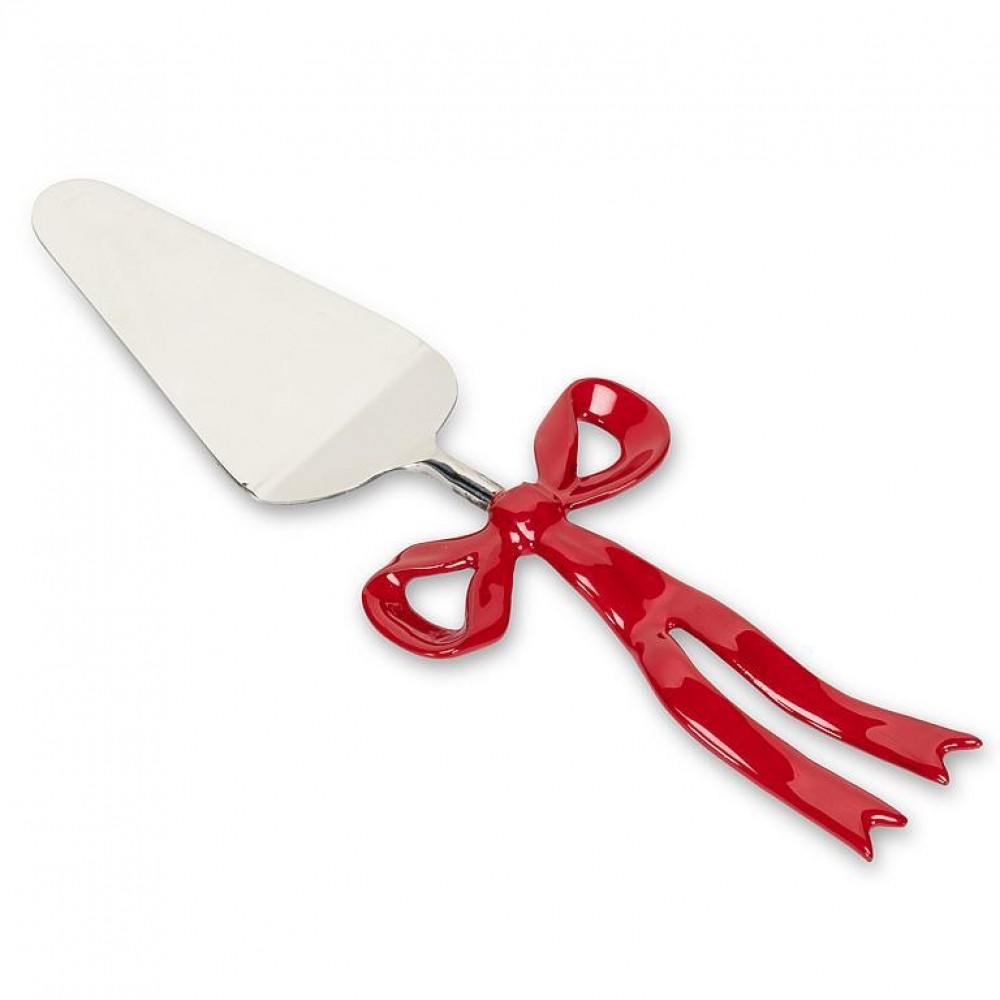 Picture of MDR Trading Inc. AB-36-RIBBON-CAKE-RED Red Ribbon Handle Cake Server