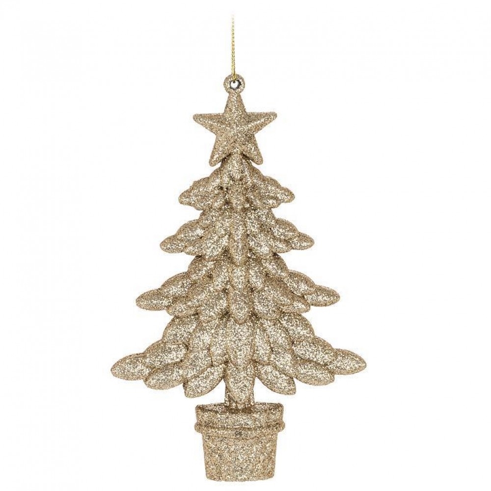 AB-27-SPARKLE-058 Glitter Christmas Tree Ornament
