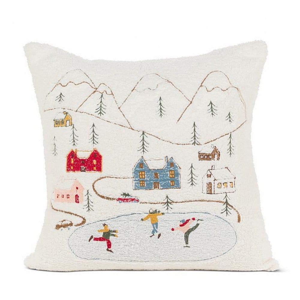 AB-50-CHALET-SQ-05 Skating Village Square Pillow