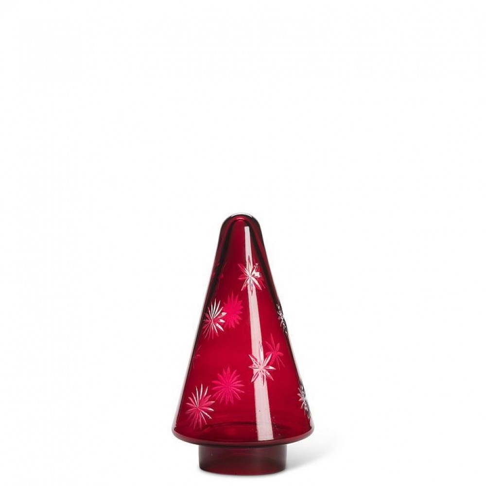 AB-94-REGENCY-01-RED Small Cut Star Cone Tree Figurine