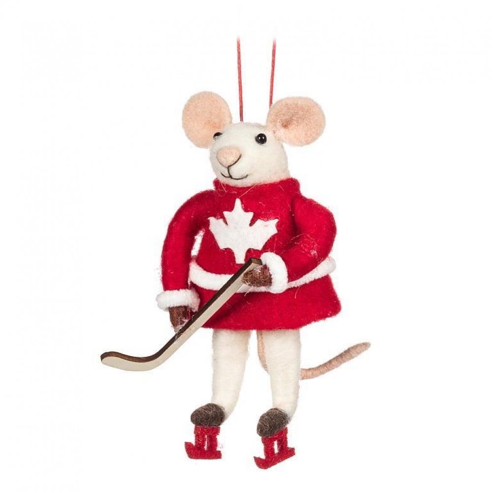 AB-27-MERINO-684 Canada Hockey Mouse Ornament