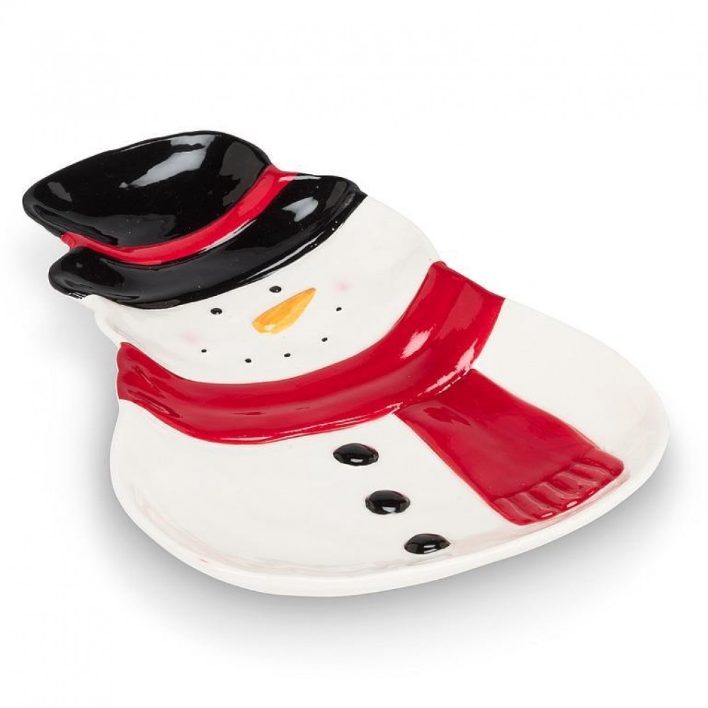 AB-27-MERRY-378 Snowman Shape Plate